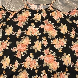 Short sleeve cold shoulder floral top beautiful